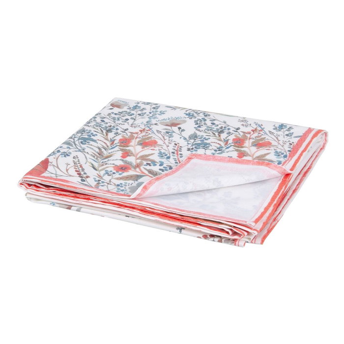 BigBuy Home Nappe 140 x 140 cm Bleue à Fleurs BigBuy Home Nappe 140 x 140 cm Bleue à Fleurs