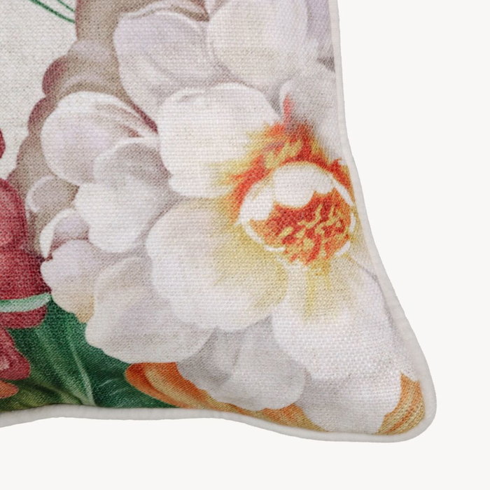BigBuy Home Coussin Polyester Roses 45 x 30 cm