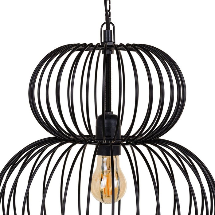 BigBuy Home Suspension 34 x 34 x 51 cm Noir Fer Ø 34 cm