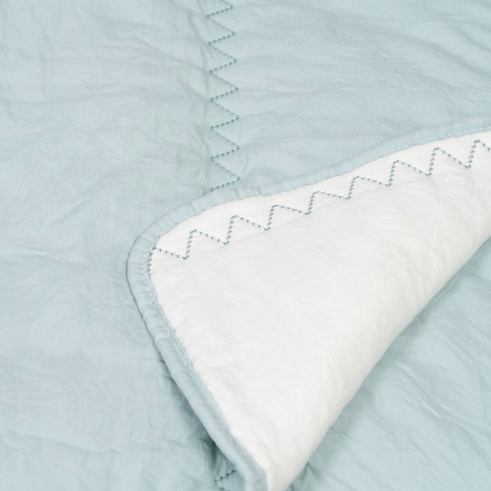 BigBuy Home Couvre-lit Bleu Crème 180 x 260 cm