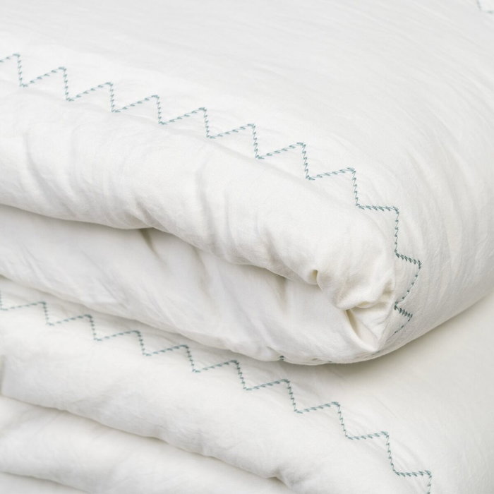 BigBuy Home Couvre-lit Bleu Crème 180 x 260 cm