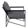 BigBuy Home Fauteuil Gris en Tissu Synthétique et Métal