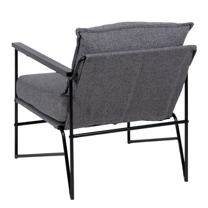 BigBuy Home Fauteuil Gris en Tissu Synthétique et Métal BigBuy Home Fauteuil Gris en Tissu Synthétique et Métal