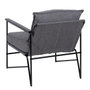 BigBuy Home Fauteuil Gris en Tissu Synthétique et Métal