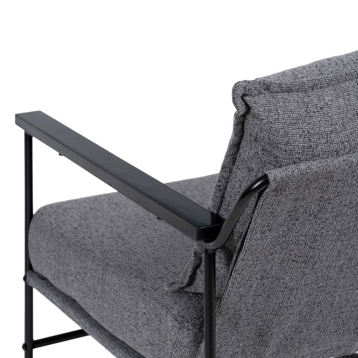 BigBuy Home Fauteuil Gris en Tissu Synthétique et Métal BigBuy Home Fauteuil Gris en Tissu Synthétique et Métal
