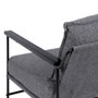 BigBuy Home Fauteuil Gris en Tissu Synthétique et Métal