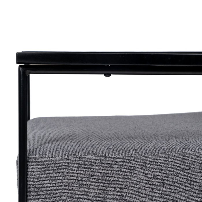 BigBuy Home Fauteuil Gris en Tissu Synthétique et Métal BigBuy Home Fauteuil Gris en Tissu Synthétique et Métal