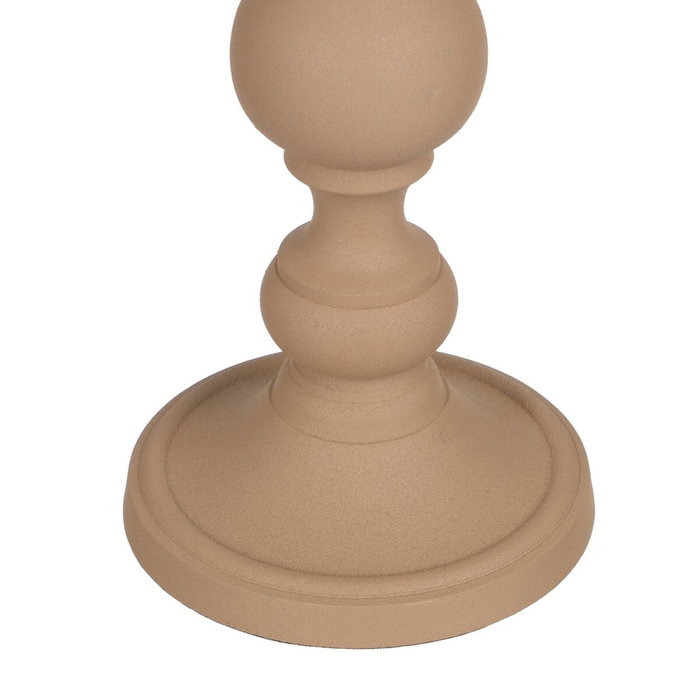 BigBuy Home Bougeoir 15 x 15 x 28 cm Beige Aluminium