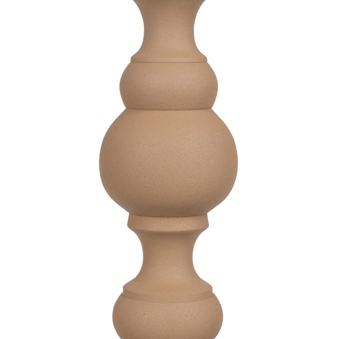 BigBuy Home Bougeoir 15 x 15 x 28 cm Beige Aluminium