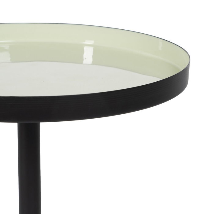 BigBuy Home Table d'appoint circulaire Noir et Vert en Fer BigBuy Home Table d'appoint circulaire Noir et Vert en Fer