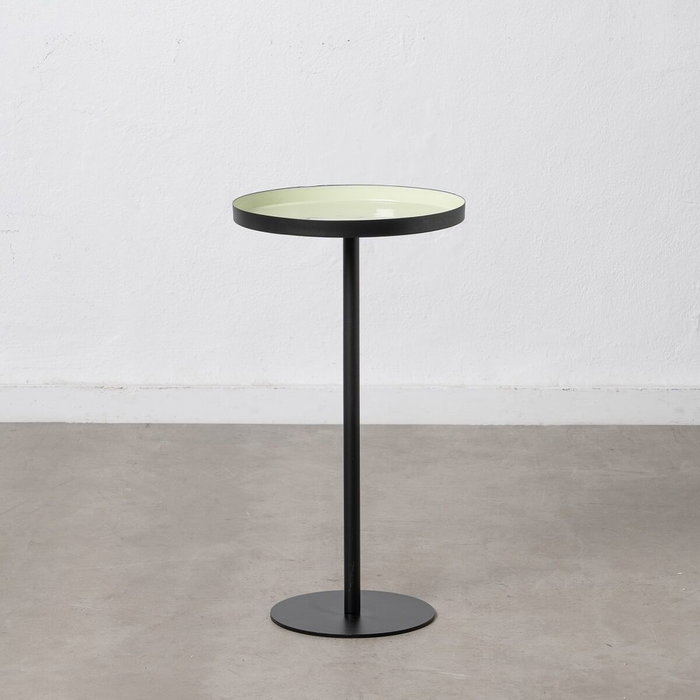 BigBuy Home Table d'appoint circulaire Noir et Vert en Fer BigBuy Home Table d'appoint circulaire Noir et Vert en Fer