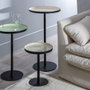 BigBuy Home Table d'appoint circulaire Noir et Vert en Fer