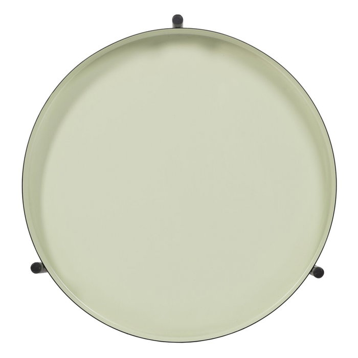 BigBuy Home Table d'appoint circulaire Noir Vert Fer