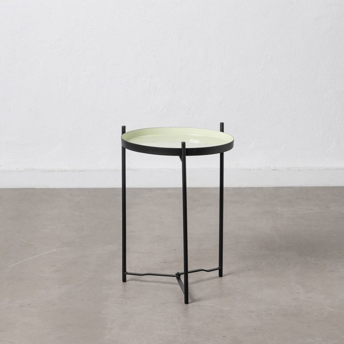 BigBuy Home Table d'appoint circulaire Noir Vert Fer