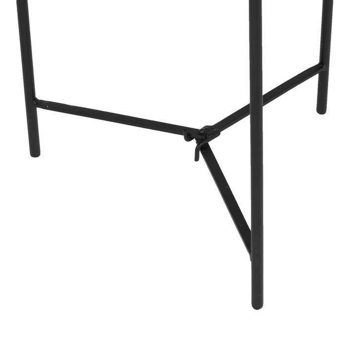 BigBuy Home Table d'appoint circulaire Noir et Crème en Fer BigBuy Home Table d'appoint circulaire Noir et Crème en Fer