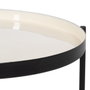 BigBuy Home Table d'appoint circulaire Noir et Crème en Fer