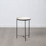 BigBuy Home Table d'appoint circulaire Noir et Crème en Fer