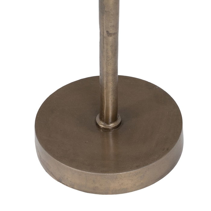 BigBuy Home Table d'appoint Verre Doré Métal BigBuy Home Table d'appoint Verre Doré Métal