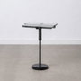 BigBuy Home Table d'appoint en Verre Noir et Métal