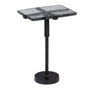 BigBuy Home Table d'appoint en Verre Noir et Métal
