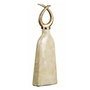 BigBuy Home Vase Verre Doré Métal Blanc 10 x 10 x 53 cm