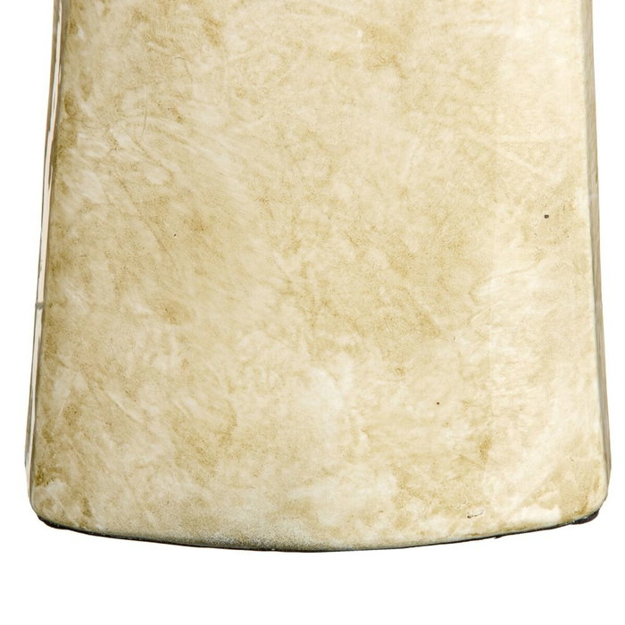 BigBuy Home Vase Verre Doré Métal Blanc 10 x 10 x 53 cm