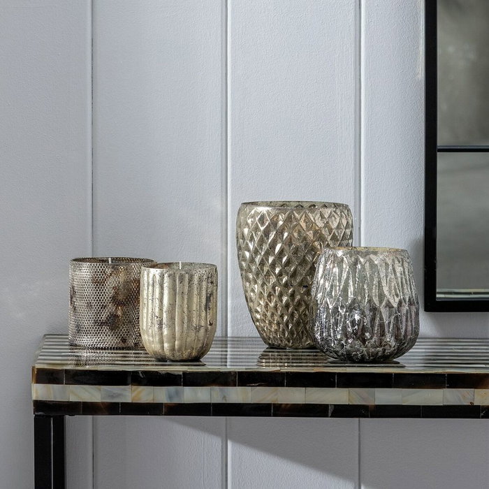 BigBuy Home Bougeoir Verre 9 x 9 x 10 cm Crème BigBuy Home Bougeoir Verre 9 x 9 x 10 cm Crème