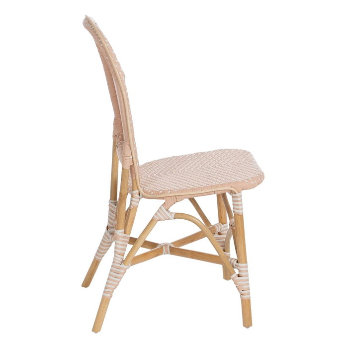 BigBuy Home Chaise de Salle à Manger en Rotin Beige Naturel
