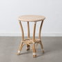 BigBuy Home Table d'appoint ronde en rotin Naturel Beige