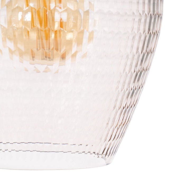 BigBuy Home Suspension Verre Doré Métal 22 x 22 x 32 cm
