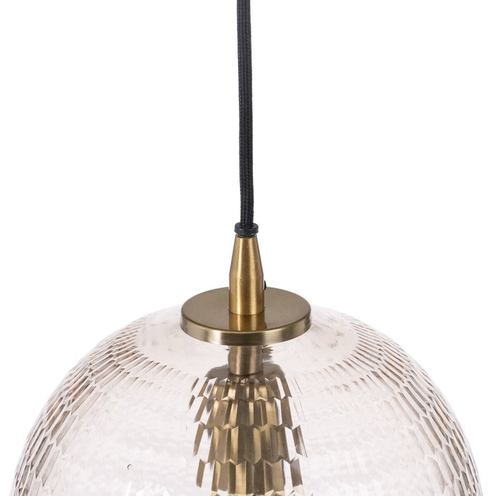 BigBuy Home Suspension Verre Doré Métal 22 x 22 x 32 cm