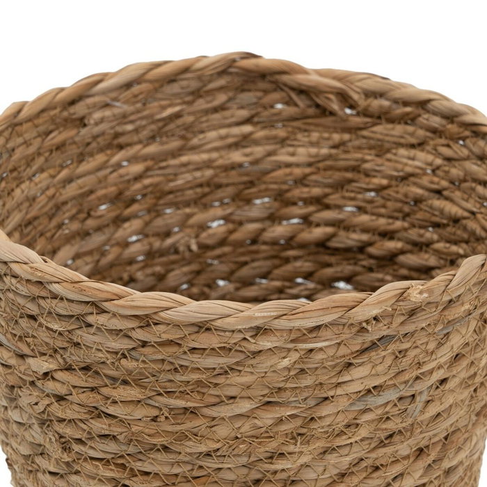 BigBuy Home Lot de 3 paniers Naturel 17 x 17 x 20 cm en fibre naturelle BigBuy Home Lot de 3 paniers Naturel 17 x 17 x 20 cm en fibre naturelle