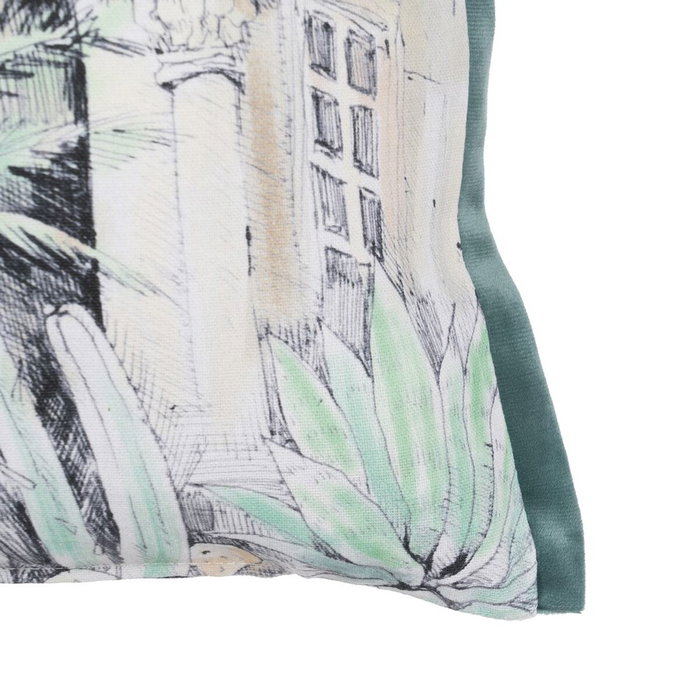 BigBuy Home Coussin Palmiers 100 % coton 45 x 30 cm