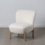 BigBuy Home Fauteuil Blanc en Métal et Tissu Synthétique