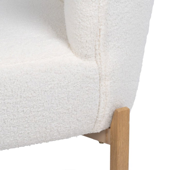 BigBuy Home Fauteuil Blanc en Métal et Tissu Synthétique BigBuy Home Fauteuil Blanc en Métal et Tissu Synthétique