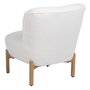 BigBuy Home Fauteuil Blanc en Métal et Tissu Synthétique