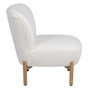 BigBuy Home Fauteuil Blanc en Métal et Tissu Synthétique