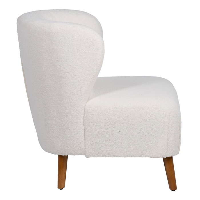 BigBuy Home Fauteuil en Bois d'hévéa Blanc BigBuy Home Fauteuil en Bois d'hévéa Blanc
