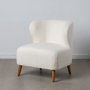 BigBuy Home Fauteuil en Bois d'hévéa Blanc
