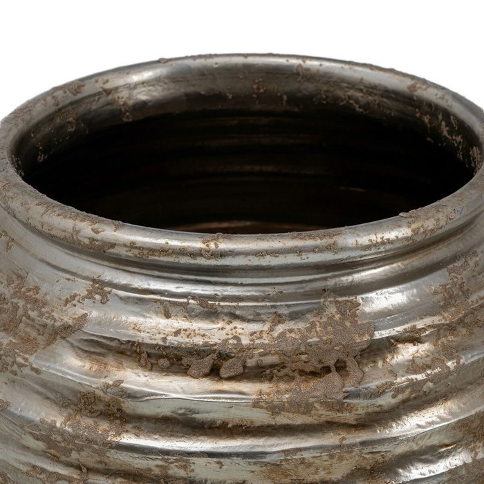 BigBuy Garden Cache-pot en Céramique Argent BigBuy Garden Cache-pot en Céramique Argent