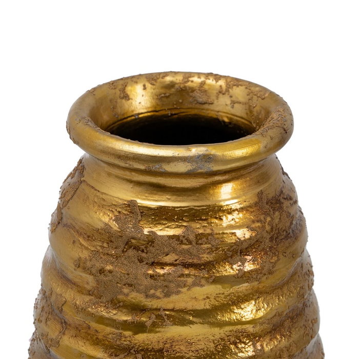 BigBuy Home Vase 16 x 16 x 41,5 cm Céramique Doré BigBuy Home Vase 16 x 16 x 41,5 cm Céramique Doré