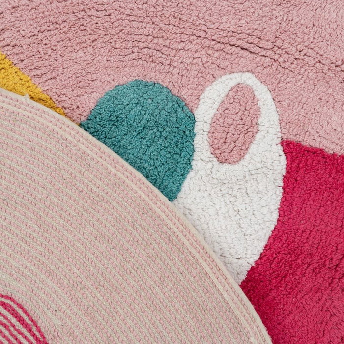 Tapis pour enfant 100 % coton Licorne 100 cm 100 x 100 x 1 cm