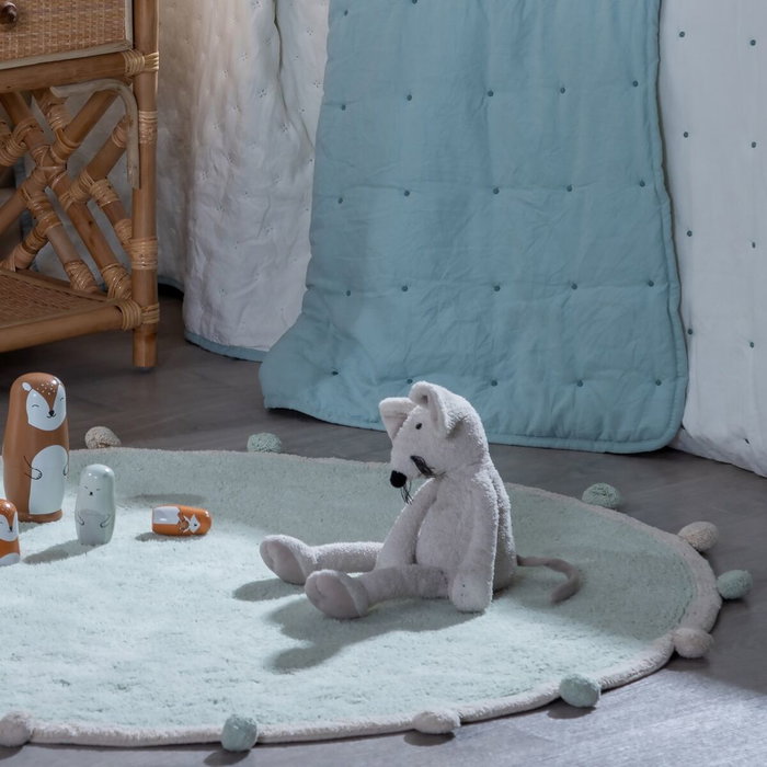 Tapis pour enfant 100 % coton 100 cm 100 x 100 x 1 cm