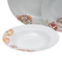 Assiettes Bordeaux Moutarde Porcelaine 1 cm 37 x 23 x 30 cm 18 Pièces