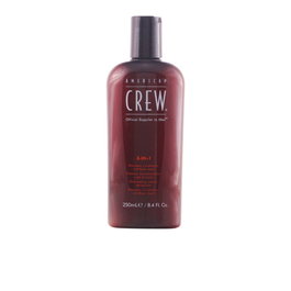 American Crew Crew 3 in 1 Classic Shampooing 3-en-1, acondicionador y gel de baño 250 mL avec acide diméthicone, extrait de feuille de sauge pour cheveux et cuir chevelu
