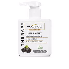 Voltage Cosmetics Therapy Ultra Violet Cheveux Blancs Shampoing-Masque 2 en 1 Anti-Jaunissement 500 ml