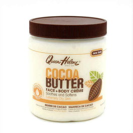 Queen Helene Crème Visage et Corps au Beurre de Cacao 425 g - Hydratation intense, apaise la peau sèche et aide à diminuer les rides