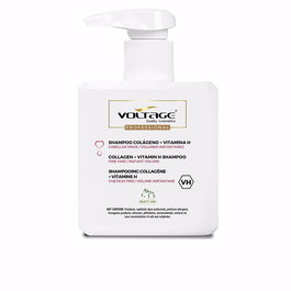 Voltage Cosmetics Shampoing au Collagène et Vitamine H pour Cheveux Manquant de Volume - Revitalisant et Fortifiant, Sans Parabènes, Sulfates ni Silicones - 500 ml