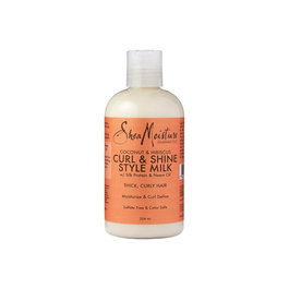 Shea Moisture Lait Capillaire Coconut & Hibiscus pour Boucles, Définition et Hydratation des Cheveux Frisés et Crépus, Contrôle du Volume, 237 mL