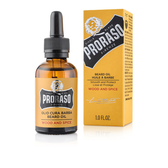 Proraso Huile à barbe Bois et Épices - Soin Adoucissant pour Barbes Épaisses et Longues, 30 ml Proraso Huile à barbe Bois et Épices - Soin Adoucissant pour Barbes Épaisses et Longues, 30 ml